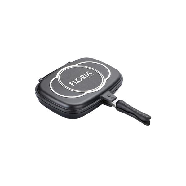 Zilan Granite Double Fry Pan Die-Cast Aluminum